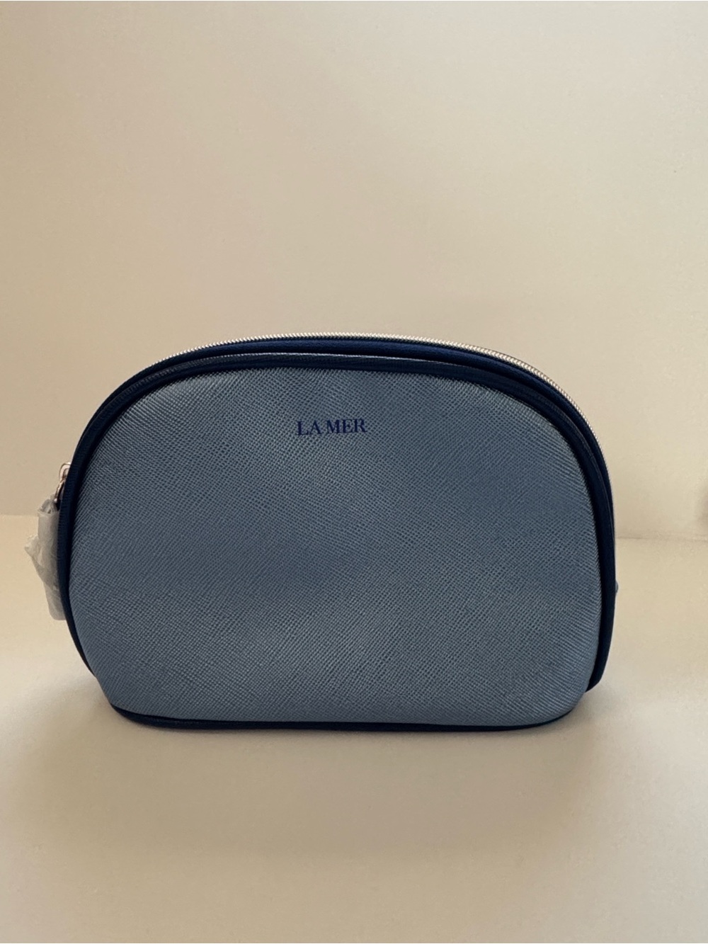 La Mer Metallic Blue Pouch